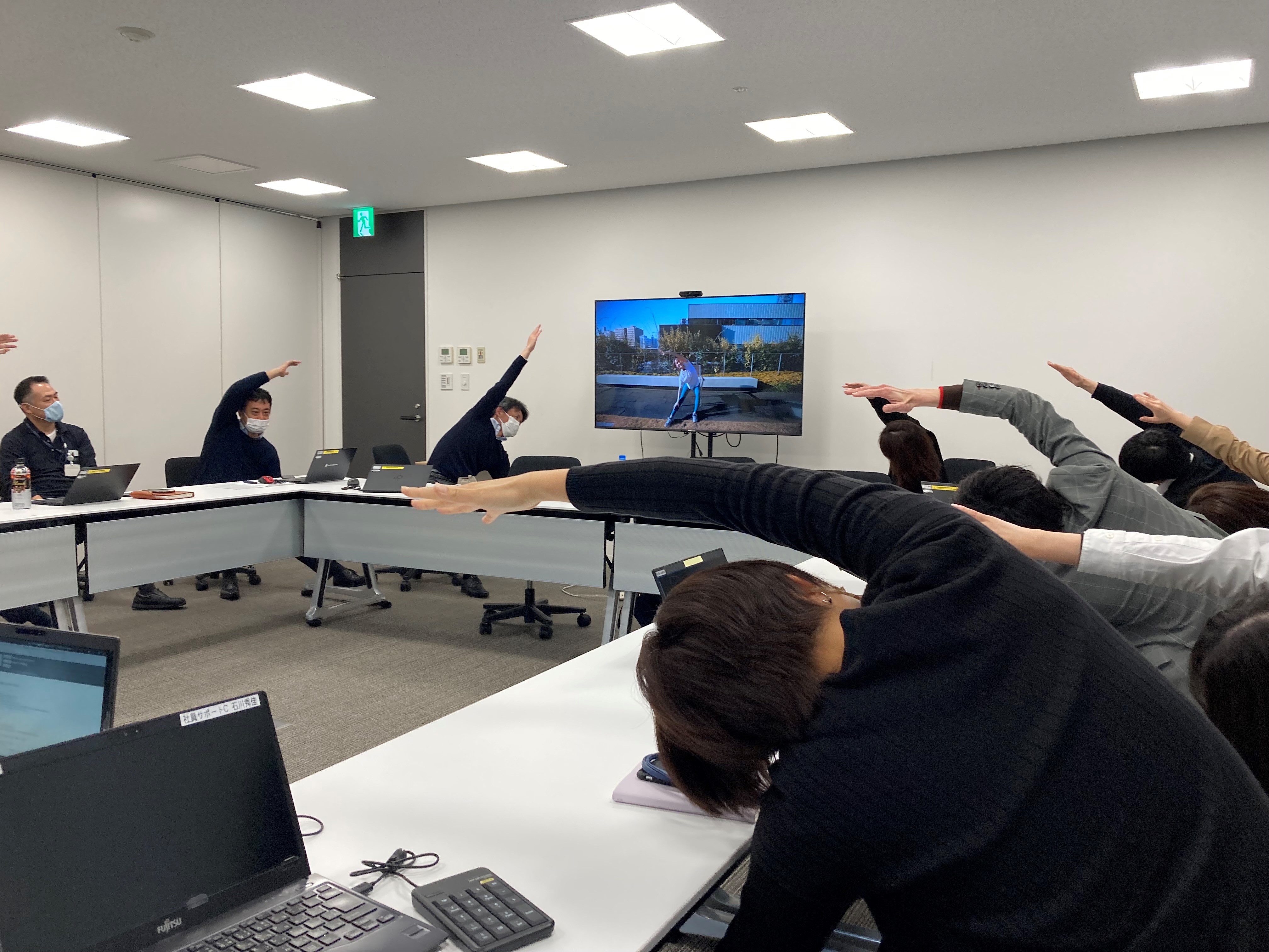 健康動画視聴の様子