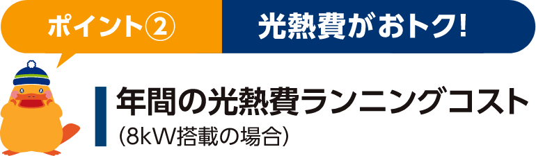 ポイント② 光熱費がおトク！