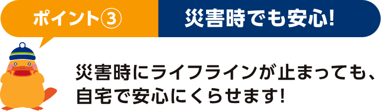 ポイント③ 災害時でも安心！
